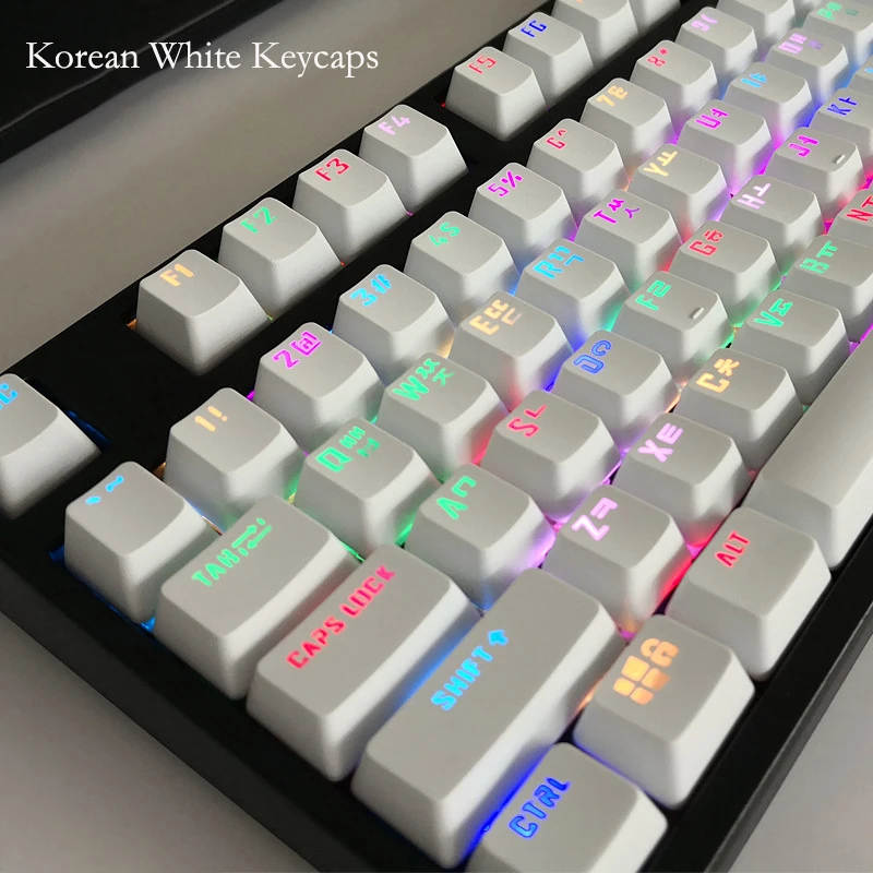 Keyboard Gaming Blue Switch - ロシアのキーが104個のキー,バックライト付き,メカニカルゲームキーボード用,Cherry MXスイッチ,oemプロファイル,abs,カスタムゲーム用