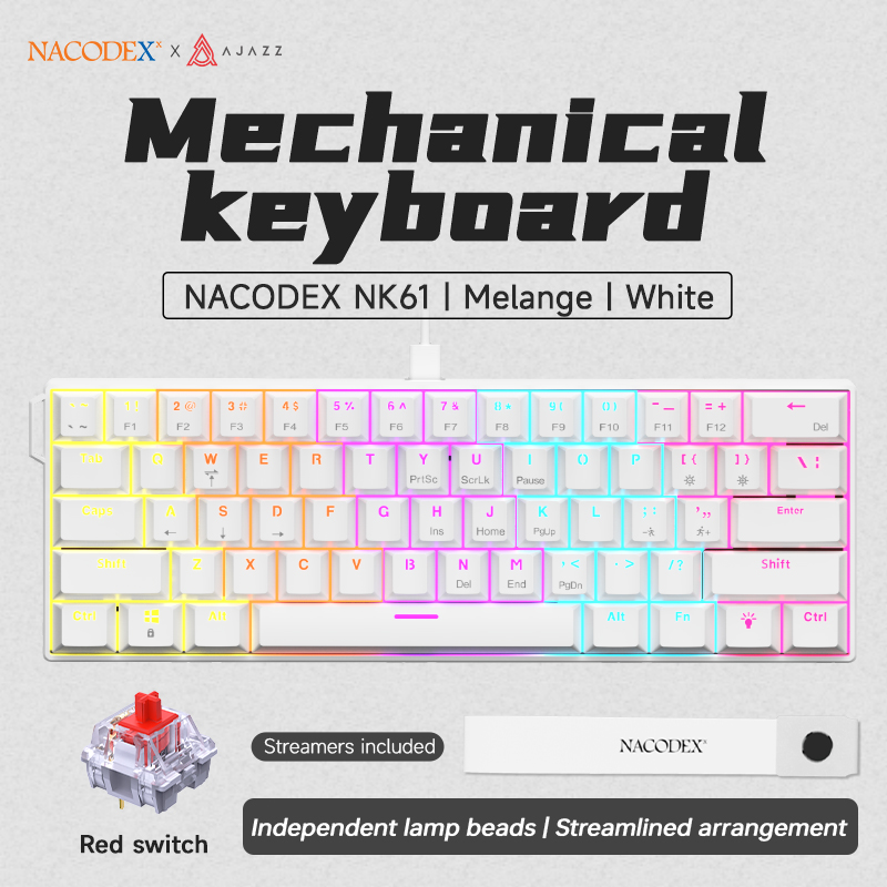 AJAZZ NK61 有線メカニカルゲーミングキーボード。全 - Gaming Keyboard Hot Swappable のレビューと価格